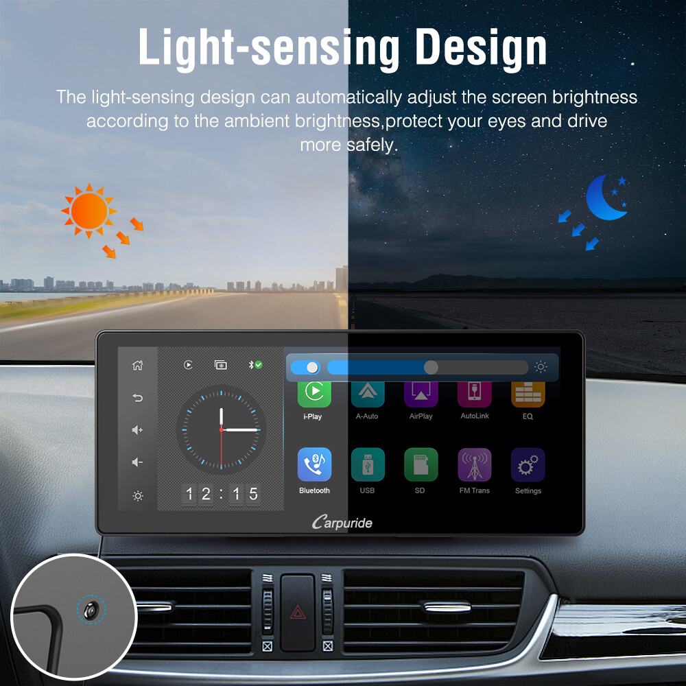 Carpuride W103Pro Wireless Carplay Android Auto Stereos Bluetooth Backup Camera