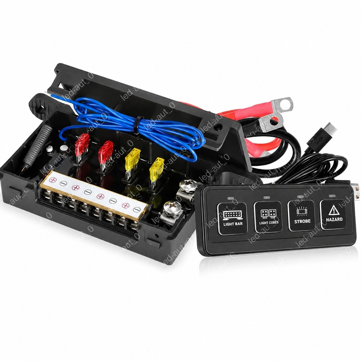 Wireless 4 Gang Switch Panel Circuit Control Relay System Pickup Truck SUV UTV