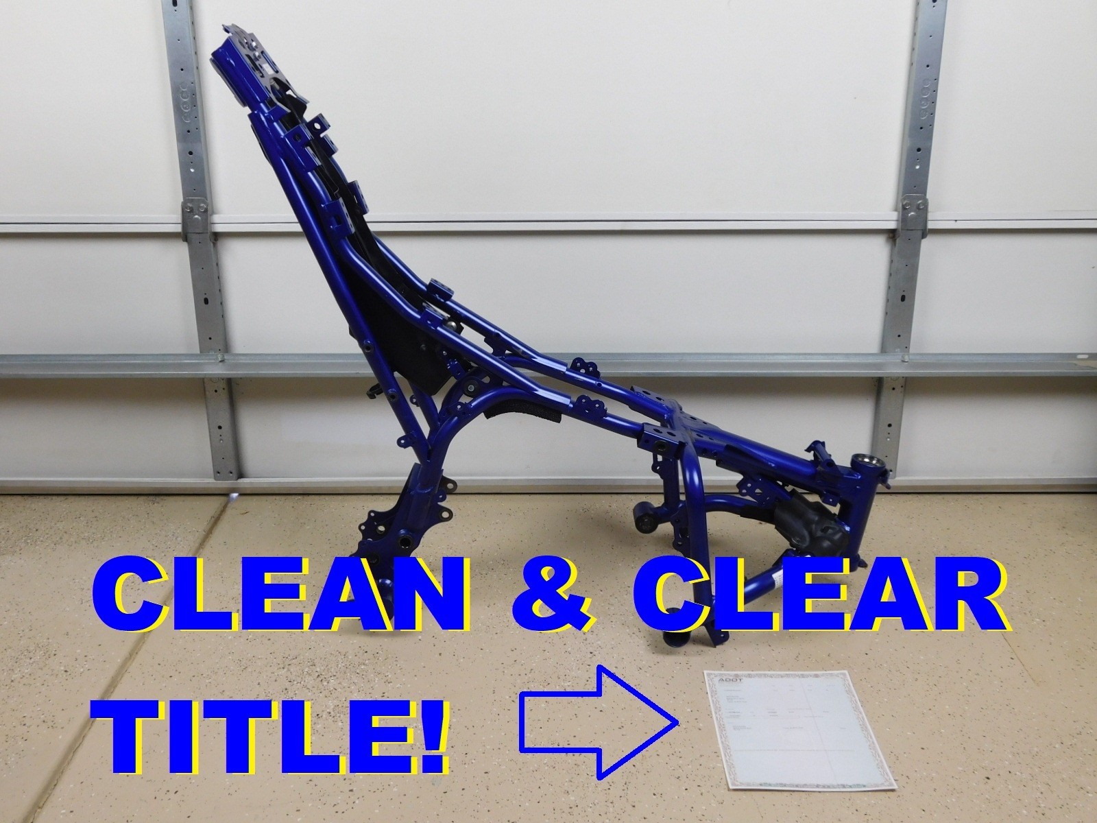 Main Frame ~ STRAIGHT Chassis! GOOD 2 GO! YES EZ Reg!! 15-16 FZ07 FZ-07