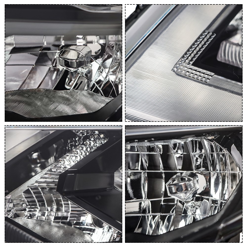 Halogen Headlights For Nissan Rogue 2017 2018 2019 Left+Right w/LED DRL Chrome