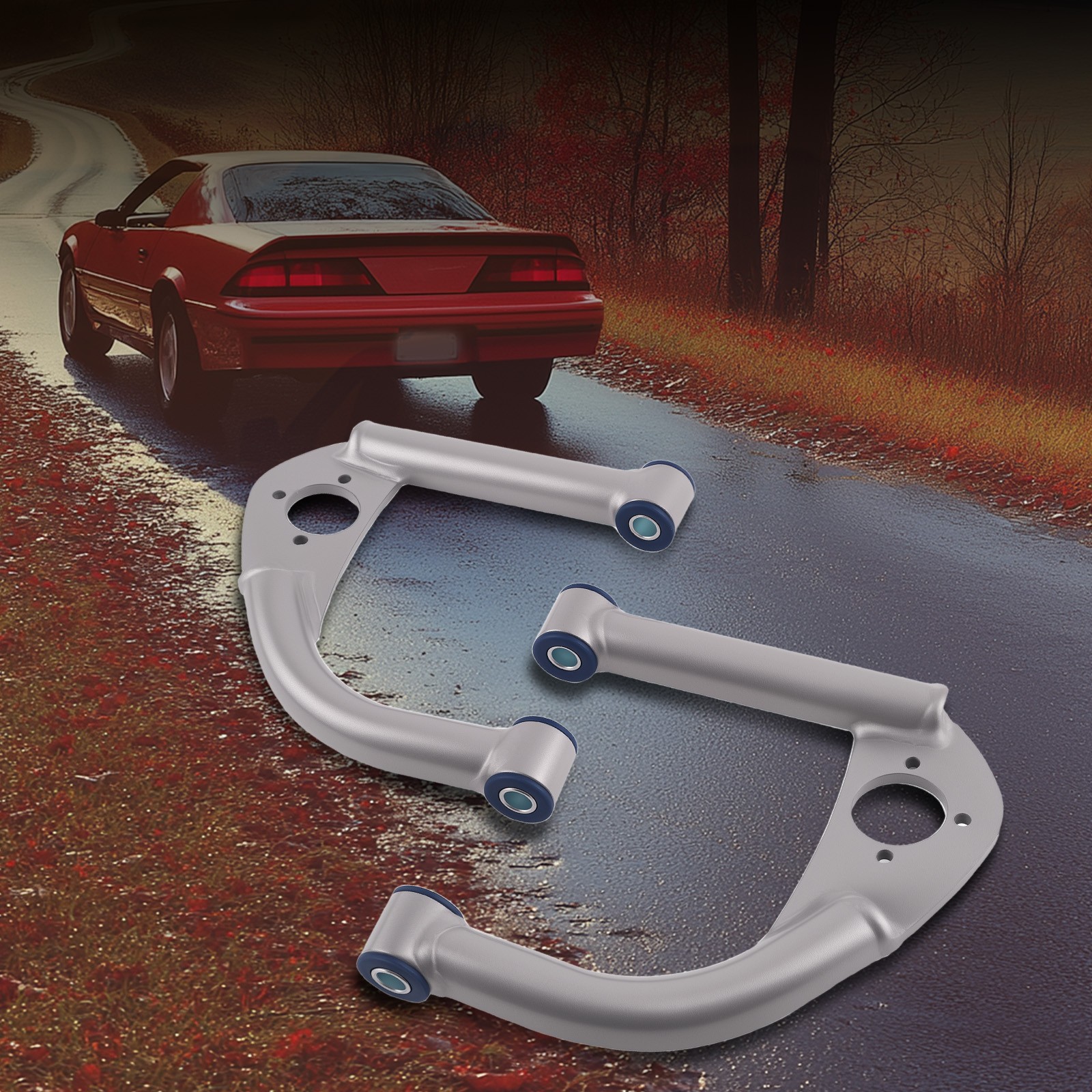 Pair Tubular Front Upper Control Arm Set A-Arms for GM F-Body 1993-2002 Camaro