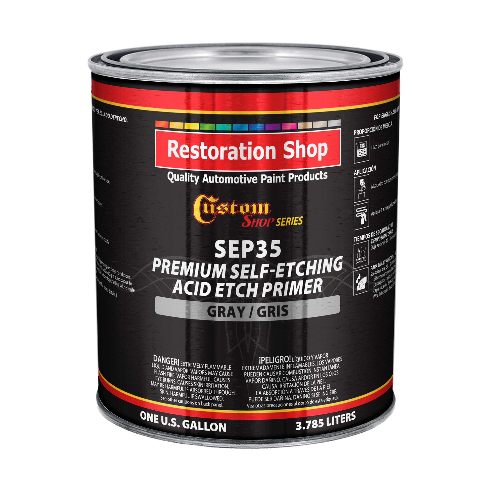 Custom Shop Self Etching Acid Etch Primer, 1 Gallon Gray – Ready to Spray Paint