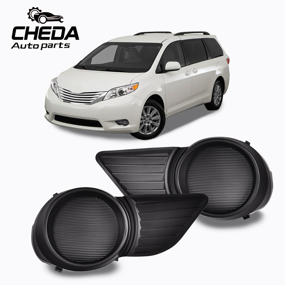 1Pair Fog Light Covers Driver & Passenger Side Fit For 2011-17 Toyota Sienna