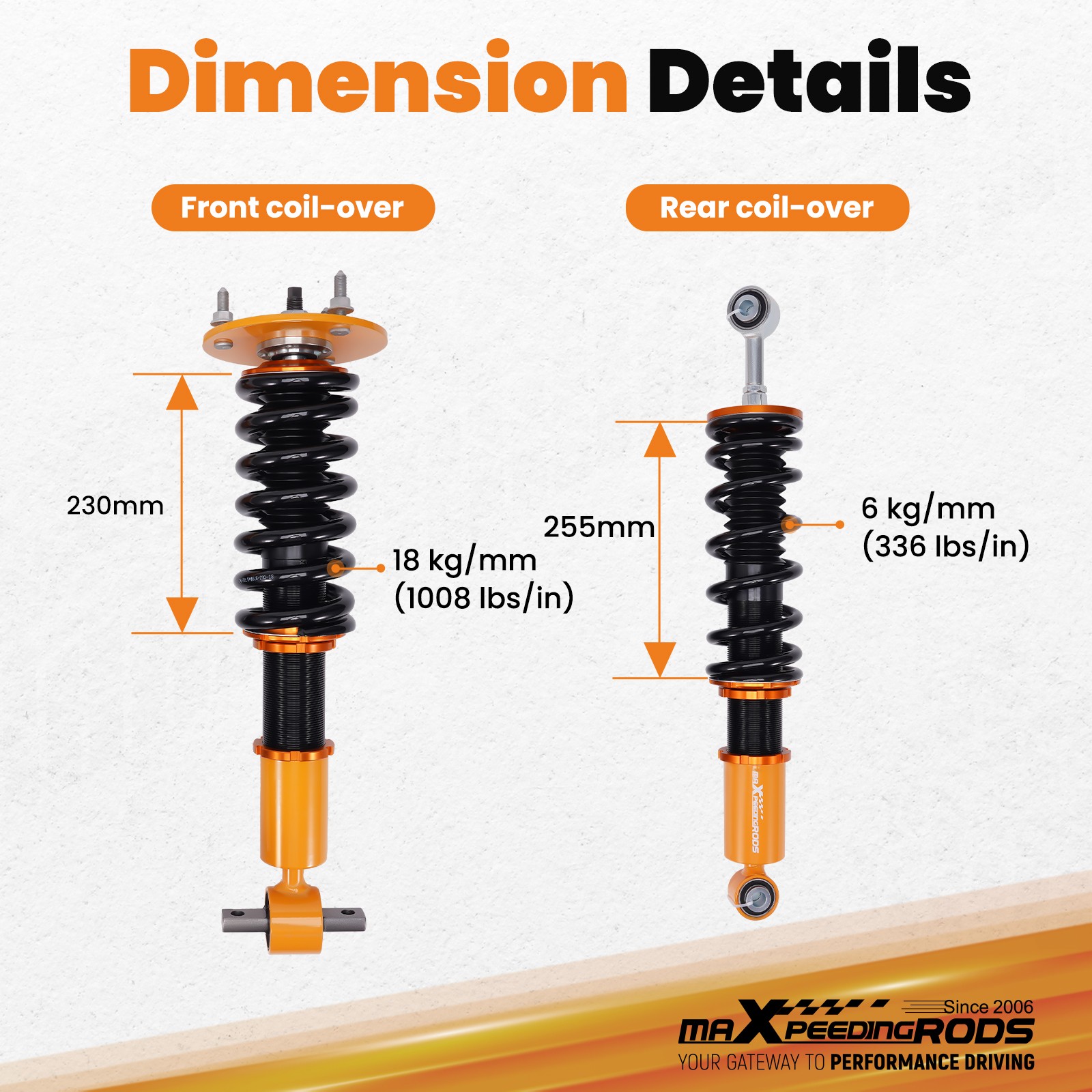MaXpeedingrods Coilovers Lower Suspension Kit For Chevy Tahoe Suburban GMC Yukon