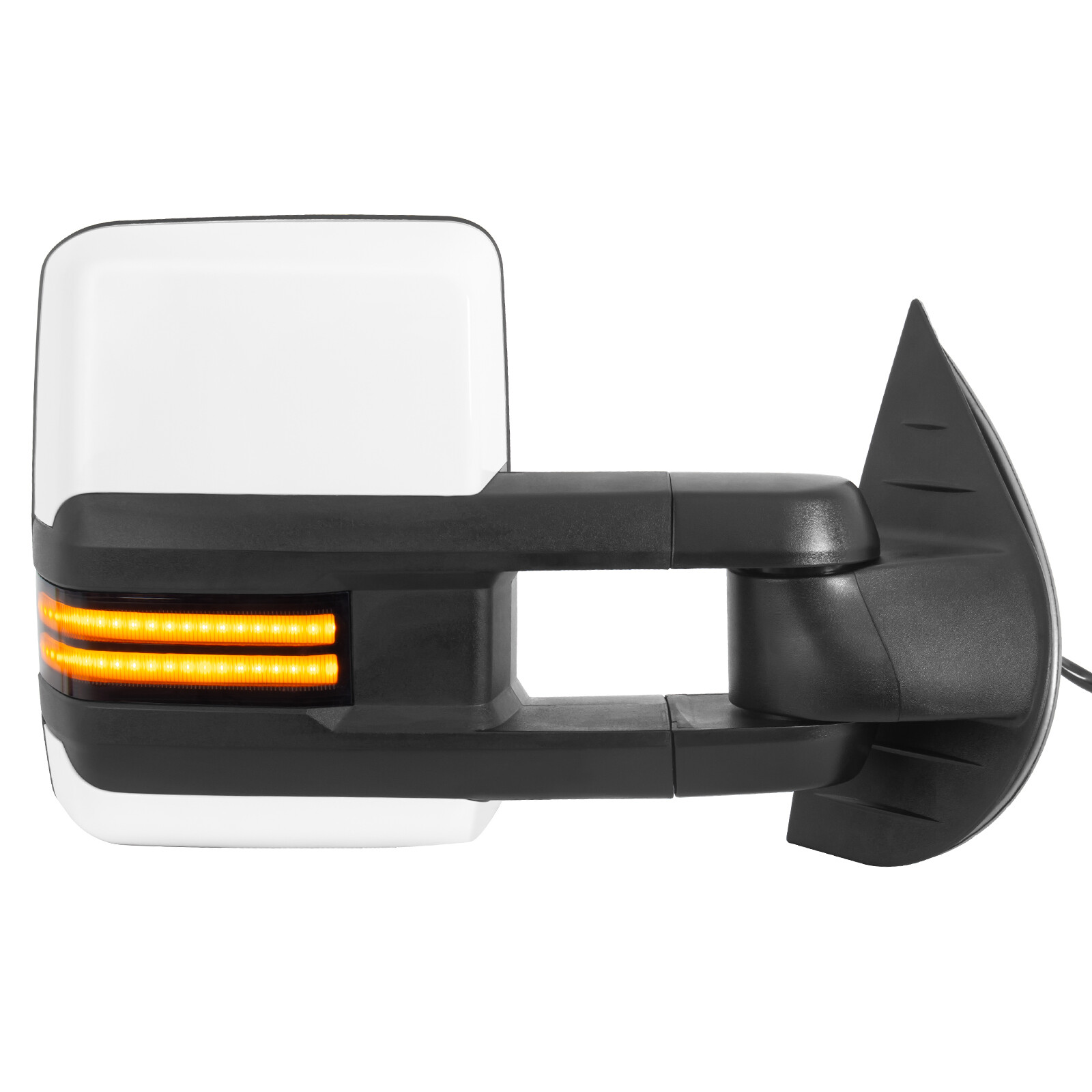 2X Switchback White Painted Tow Mirrors For 2008-2013 Silverado 1500 2500HD 3500