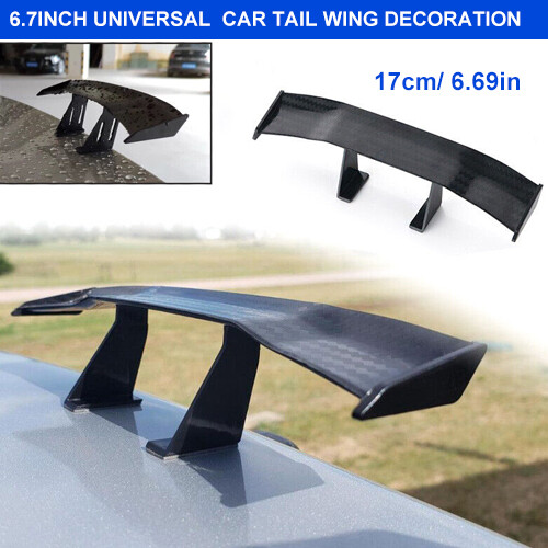 For Universal Car Mini Rear Spoiler Wing Carbon Fiber Auto Rear Tail Decoration