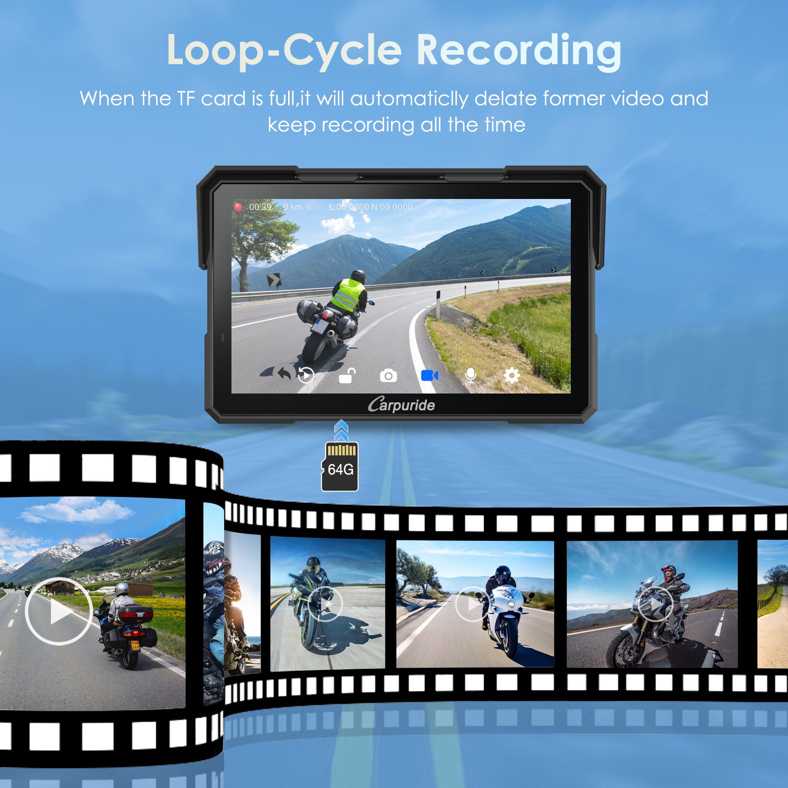 Carpuride W702 Plus Wireless Moto Stereo Install Apps Built in GPS Dual Cameras