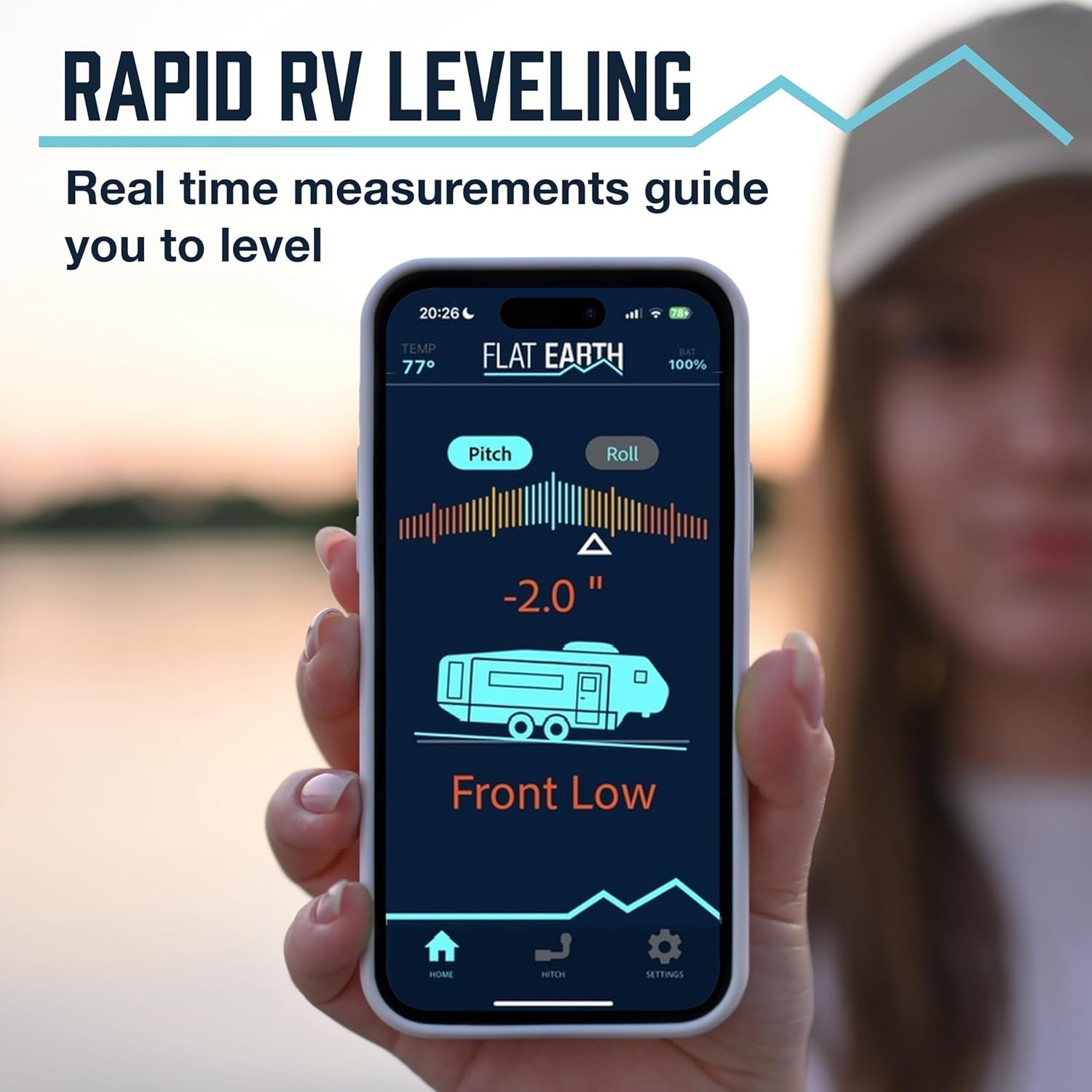 RV Leveler Wireless Bluetooth App iPhone Android Travel Trailer 5th Wheel Level