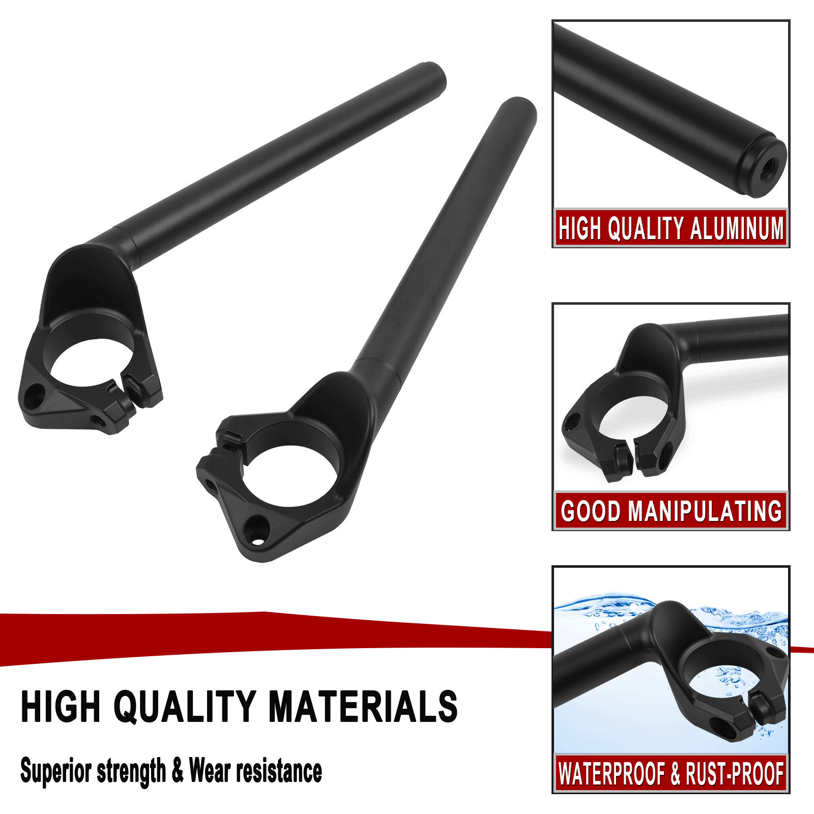 Left & Right Clip-on Handlebars For Kawasaki Ninja 400 18-24 Ninja 500 SE 24-26