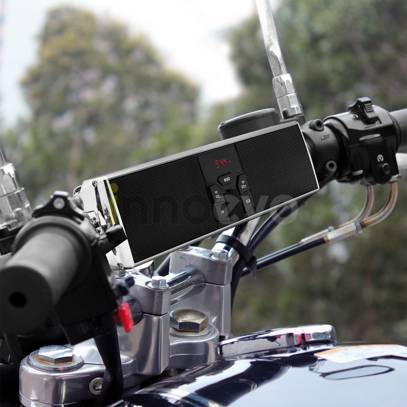 Waterproof Bluetooth Motorcycle Stereo Speaker Audio System MP3 USB AUX FM Radio