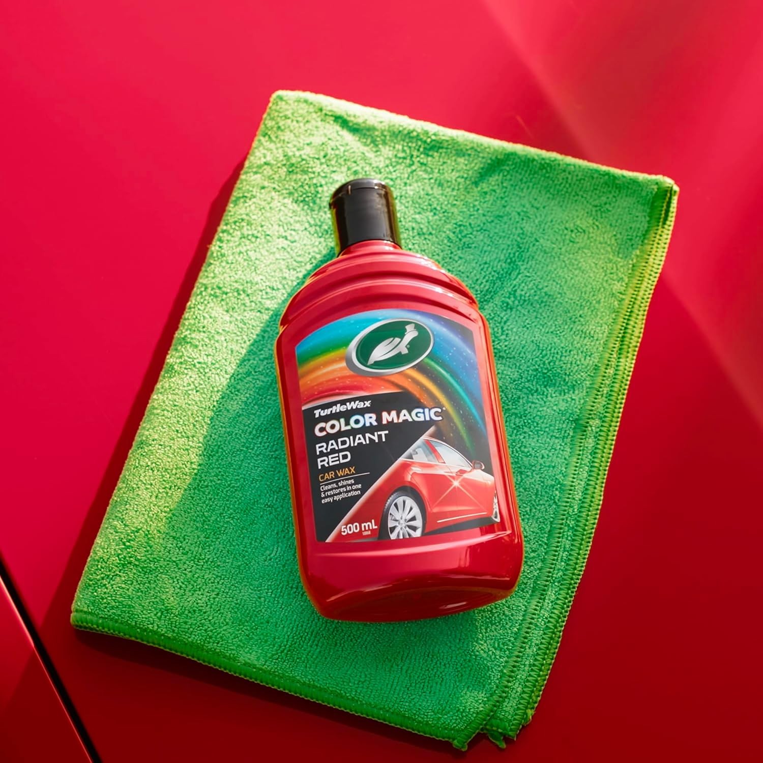 Turtle Wax Color Magic Radiant RED Car Wax Polish Cleans Shines Restores 500mL