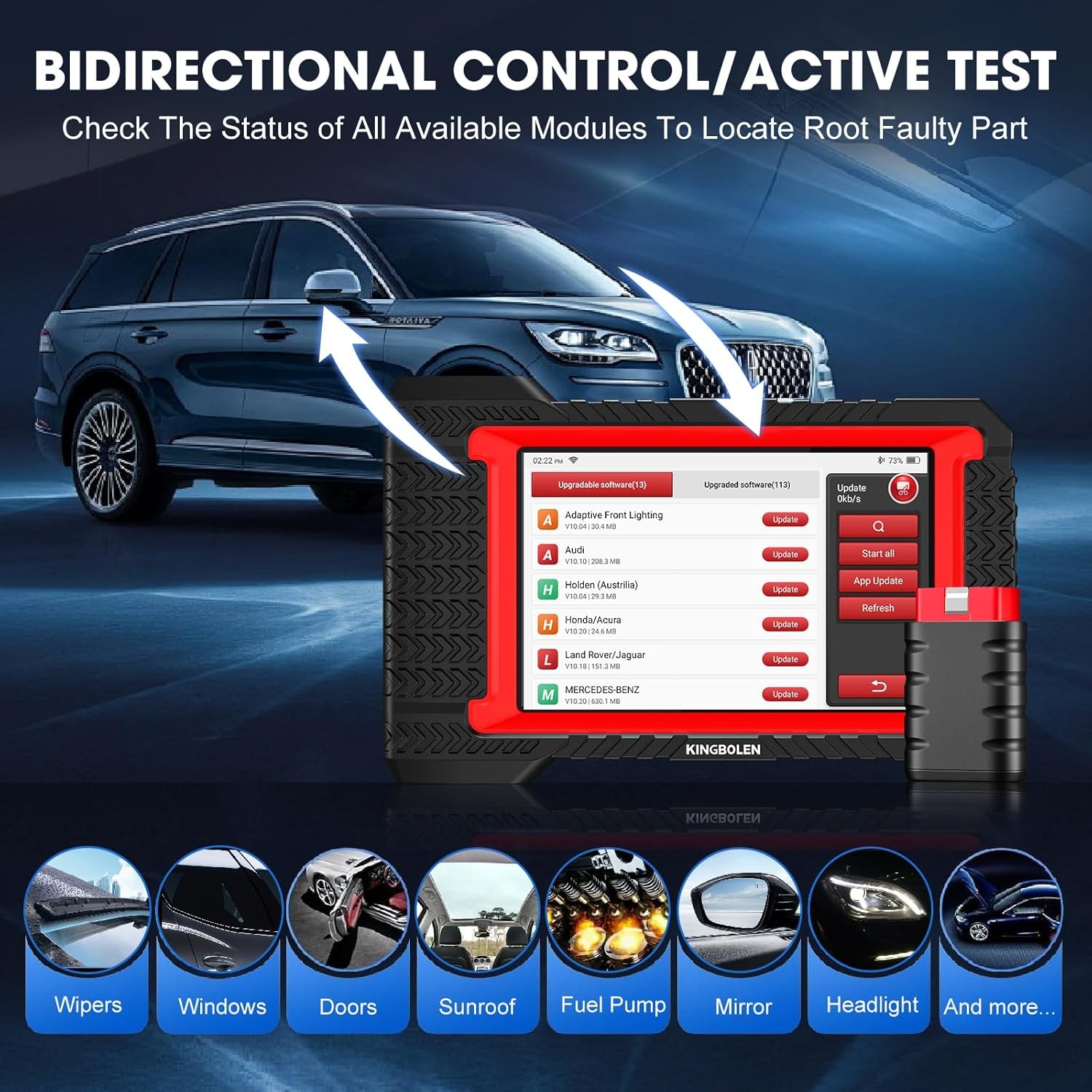 2025 KINGBOLEN K7 PRO Car Bidirectional Scanner Auto Full System Diagnostic Tool