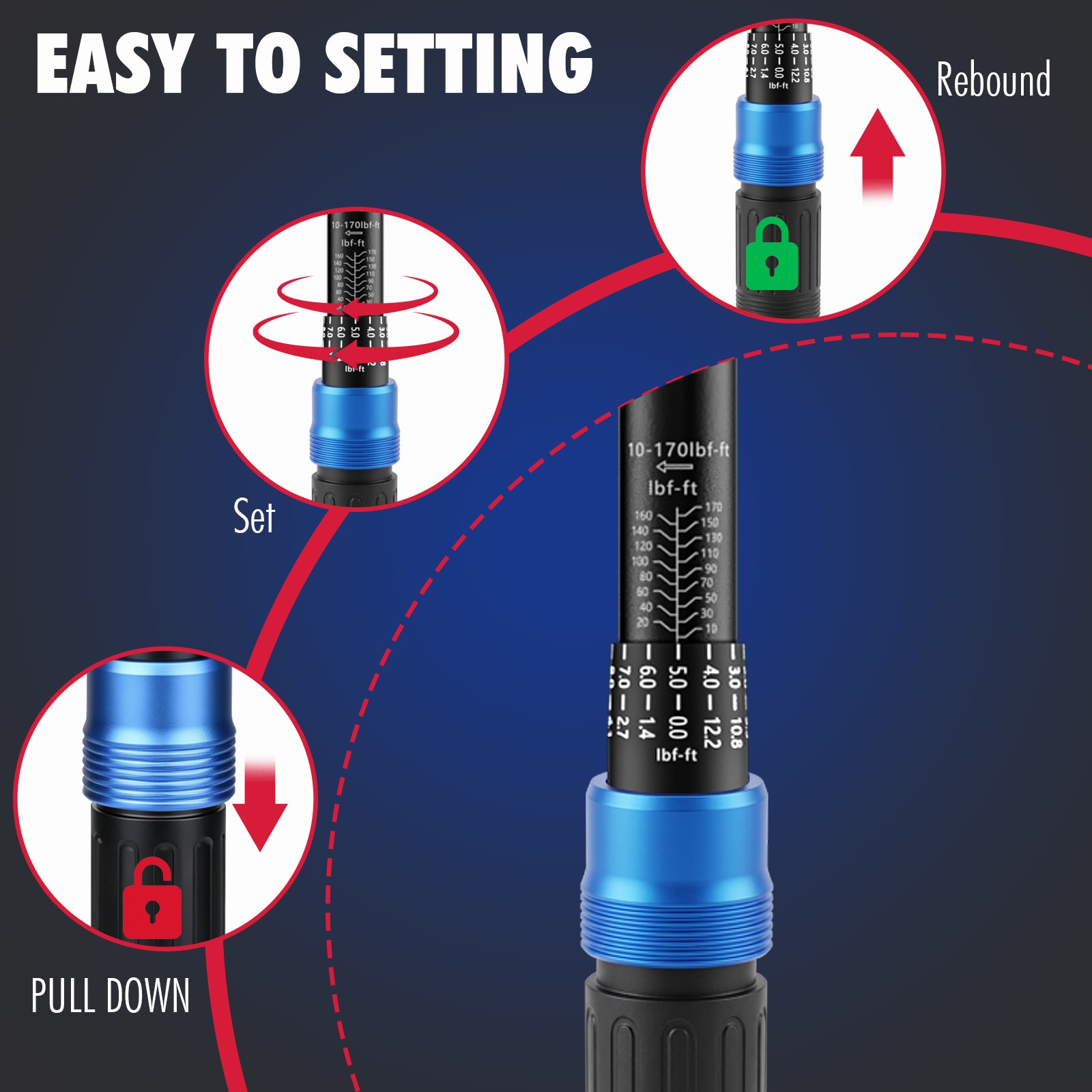 1/2″ Torque Wrench Snap Socket Professional Drive Click Ratcheting Father’s Day