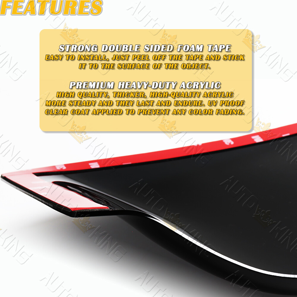 BLACK ABS PLASTIC REAR WINDOW ROOF VISOR SPOILER WING FIT 01-05 HONDA CIVIC 4-DR