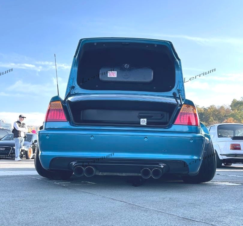 BMW E46 mtech 2 rear diffuser lip spoiler csl style fits 2dr 4dr abs plastic