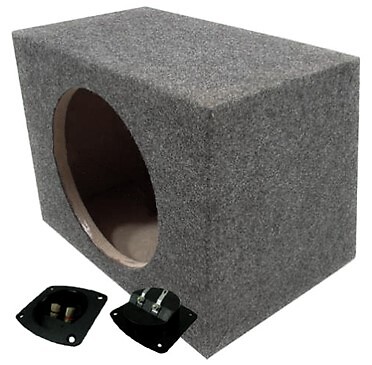 Car Audio Single 10″ Sealed Subwoofer Rear Angle Sub Box Enclosure 3/4″ MDF Wood