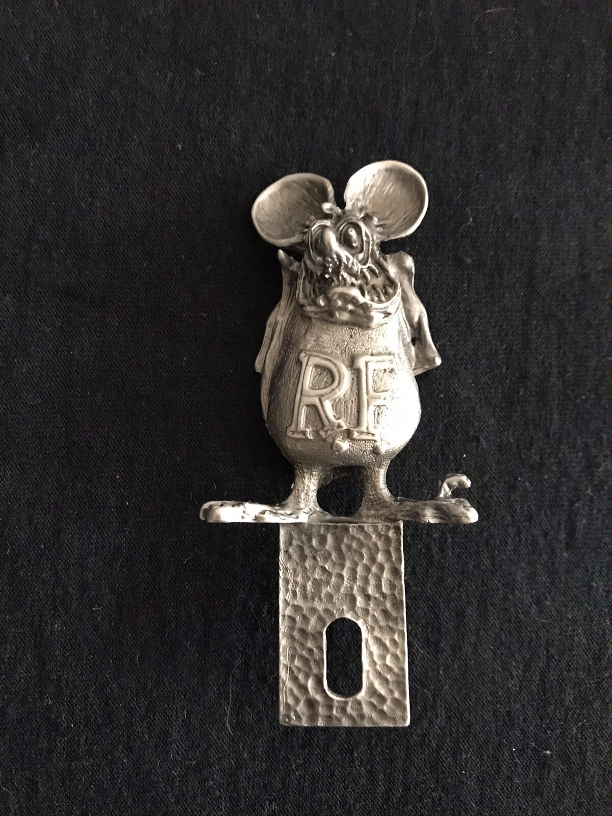 BIG DADDY ROTH RAT FINK HOT ROD SOLID METAL FIGURINE LICENSE PLATE TOPPER