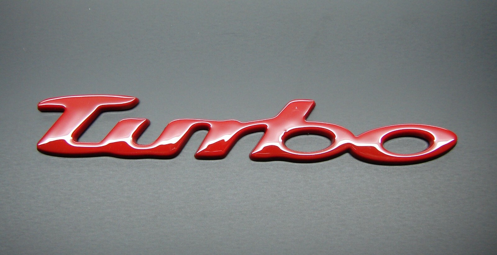 TURBO RED 3D CAR EMBLEM STICKER DECAL