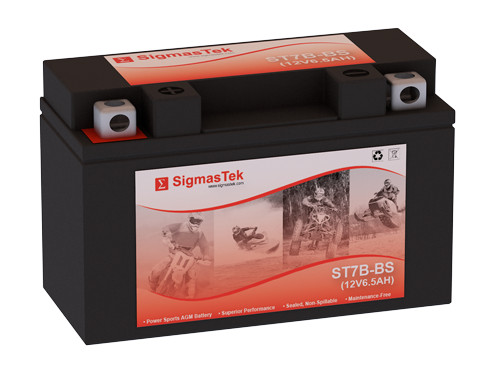 SigmasTek ST7B-BS SLA Battery Replacement for Yamaha YFZ450 450CC 2004-2013