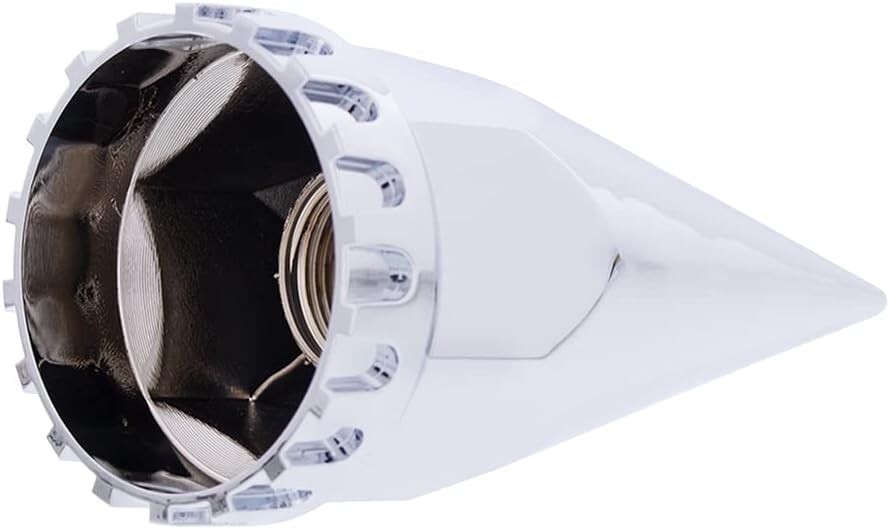 33mm Thread-on Spiked Lug Nut Covers ABS Chrome Plastic Fits Semi Truck 20PCS
