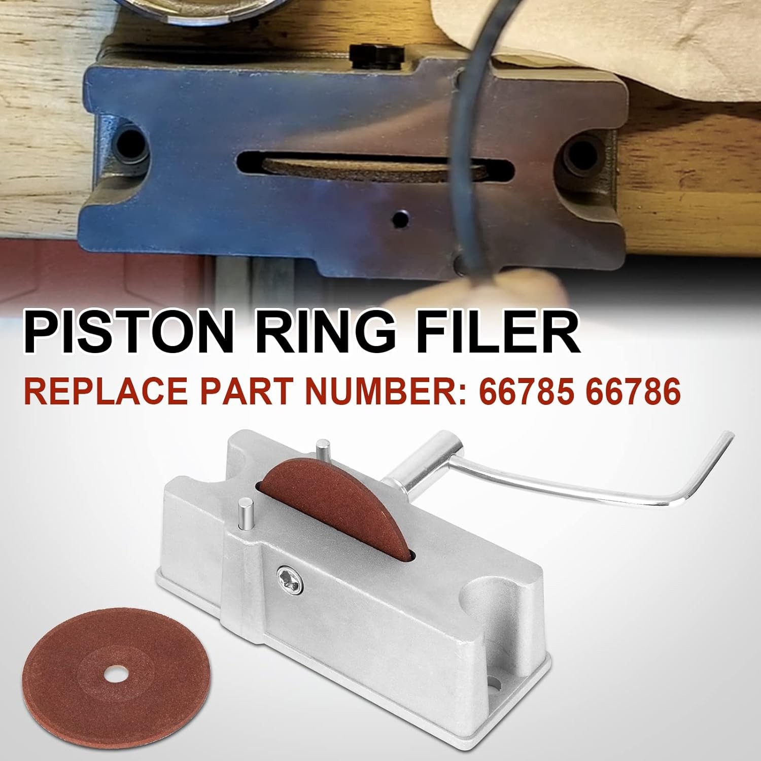 Performance Engine Piston Ring Filer Grinder 66785 Grinding None Raw Aluminum