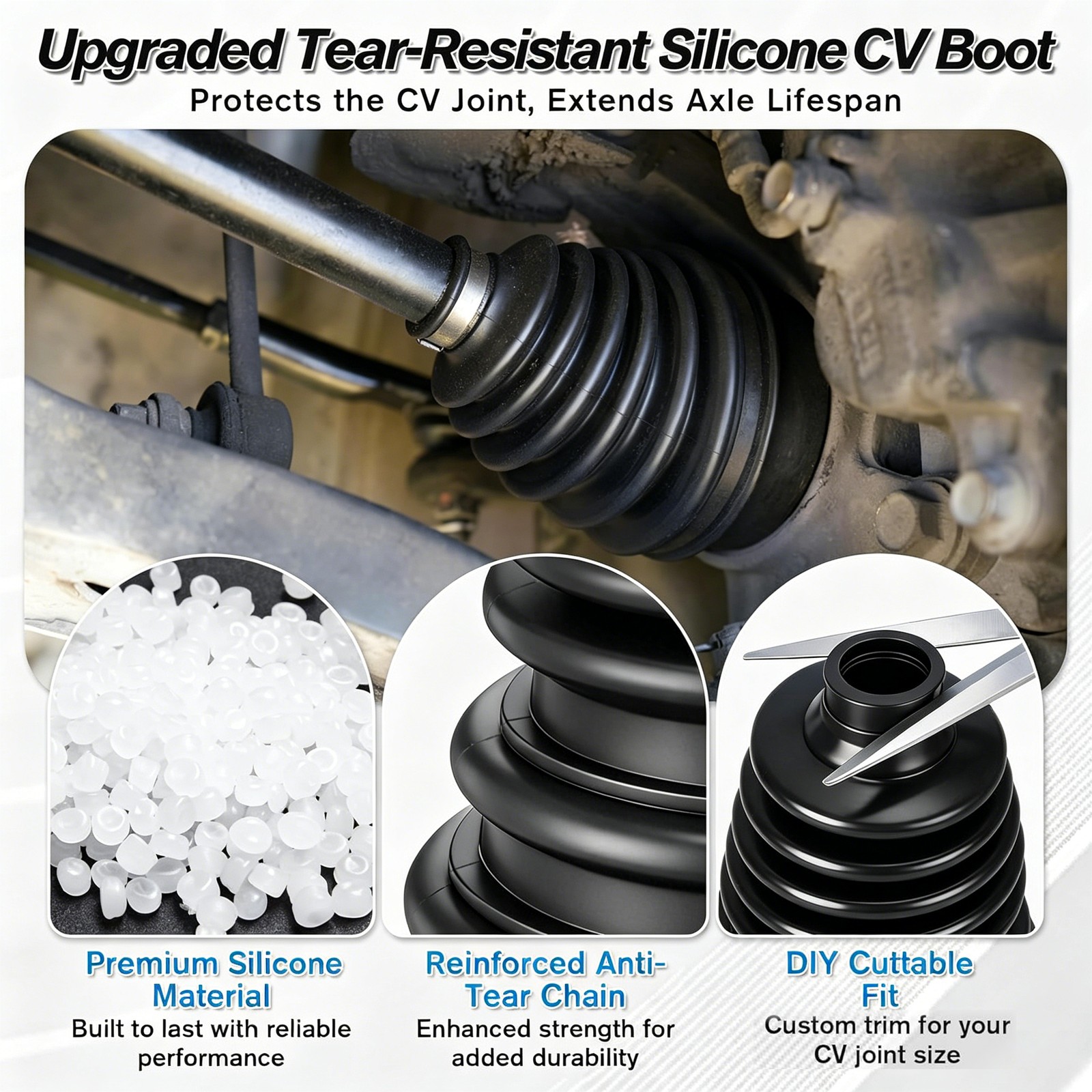 CV Joint Boot Kit for Lincoln CV Axle Boot Repair Dustproof & Waterproof Protect