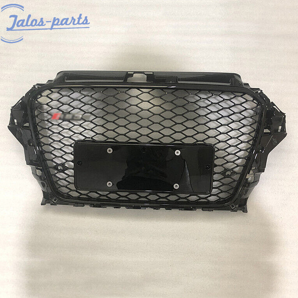 For 2014-2016 Audi A3 S3 FULL Black Honeycomb Front Bumper Grille