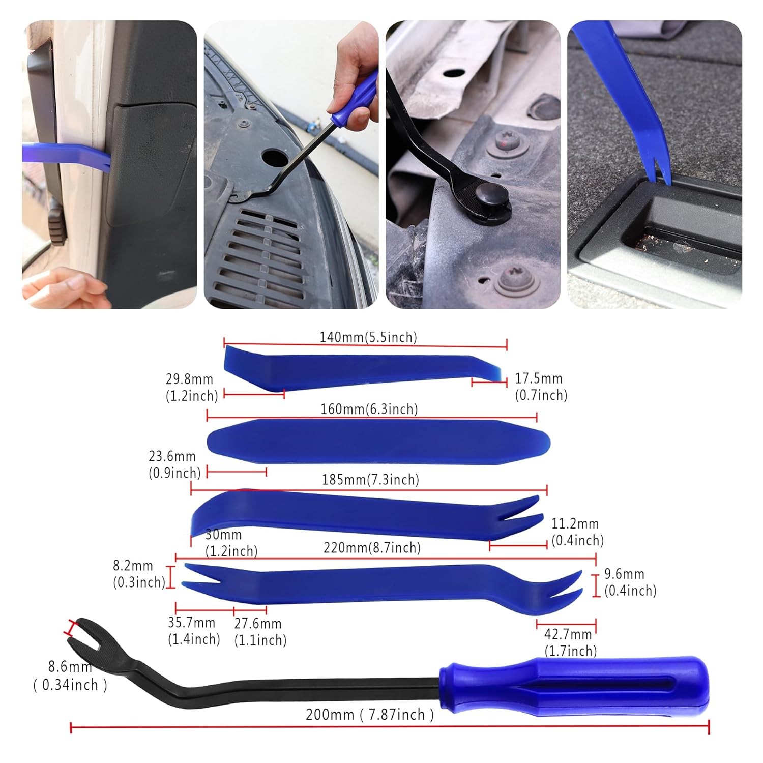 1000PCS Car Push Retainer Bumper Clip U Clip Screw Door Panel Clips Metal Screw