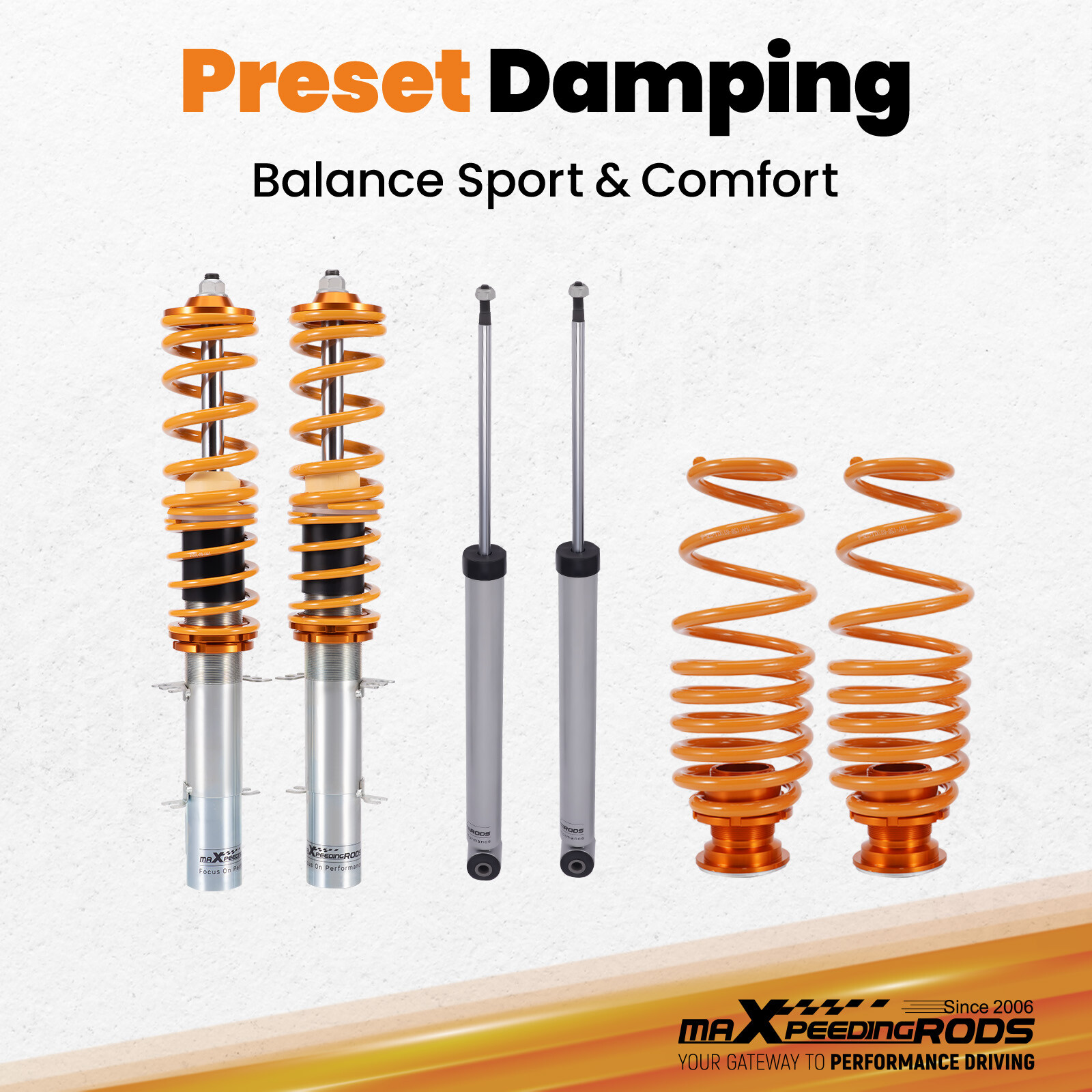 Maxpeedingrods Coilovers Suspension Kit For Volkswagen MK4 Golf & Jetta 99-05