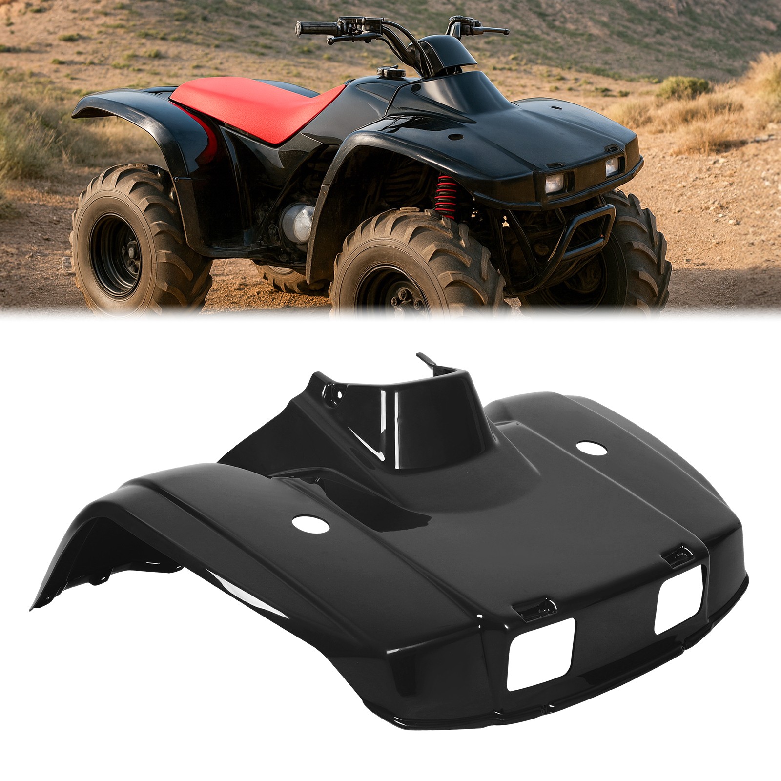 Black Front Fender Flaps Flare Mud Guard Plastic(ABS) For Honda TRX300 1988-2000