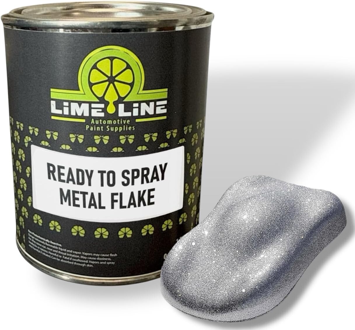 LiME LiNE Metal Flake Silver Basecoat – No Reducer Needed – 1 Quart