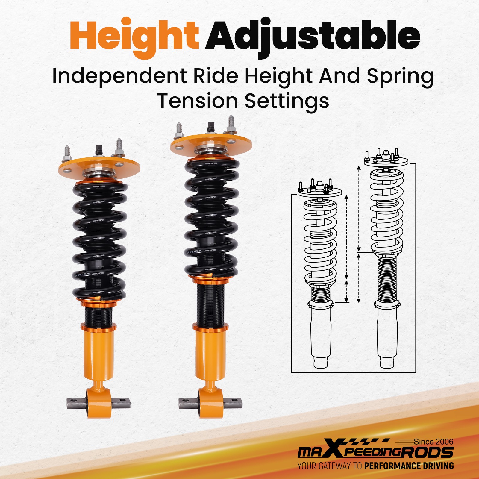 MaXpeedingrods Coilovers Lower Suspension Kit For Chevy Tahoe Suburban GMC Yukon