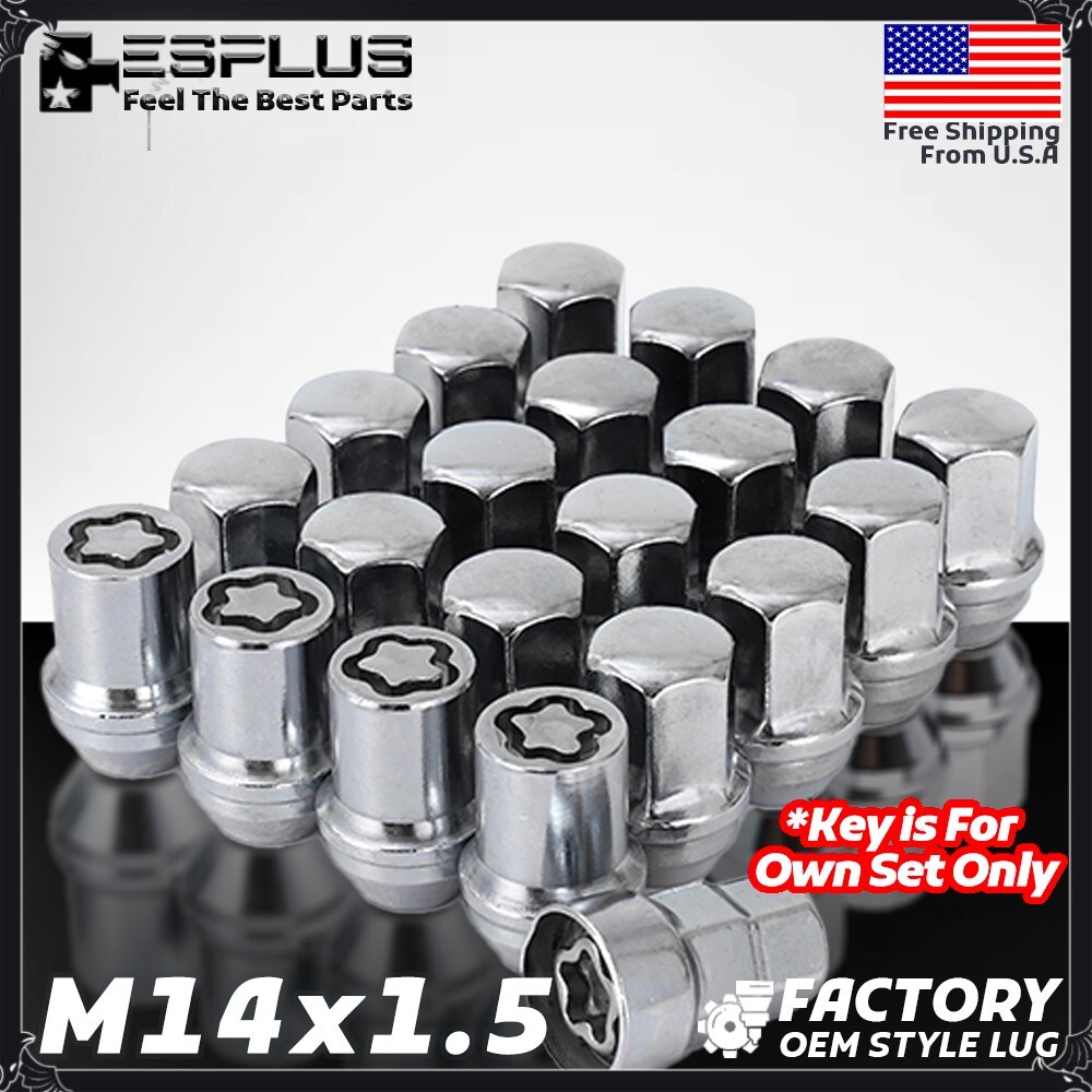 20 Pcs Dodge OEM Wheel Lock Chrome M14x1.5 Fit 2008-2025 Charger Challenger etc
