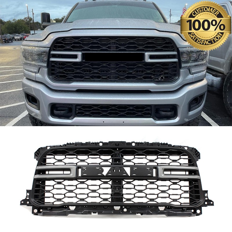 Billet Silver Front Bumper Grille Grill Fits 2019-2024 Ram 2500 3500 Tradesman