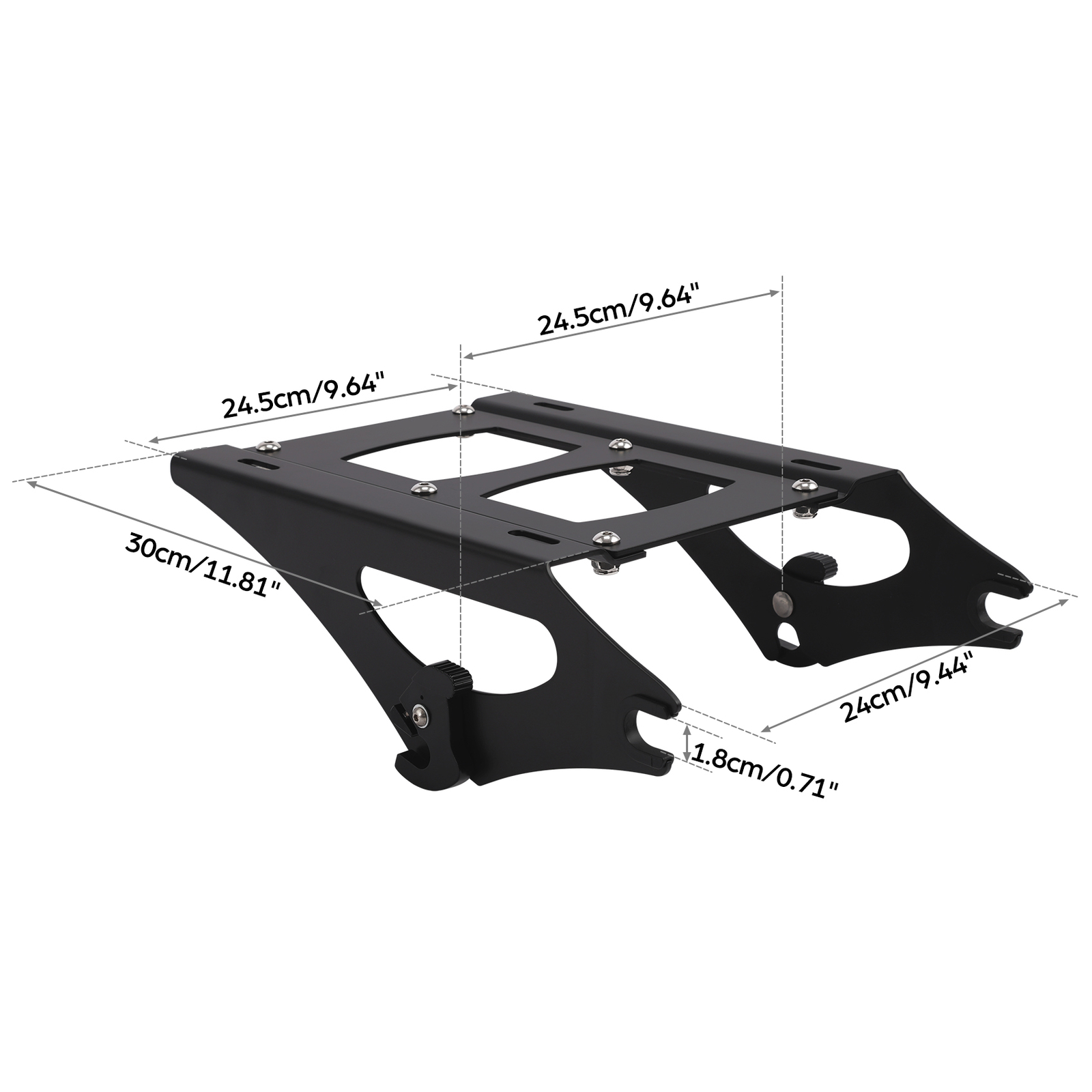 King Pack Trunk Mount Rack Fit For Harley Davidson Tour Pak Touring 14-24 Black