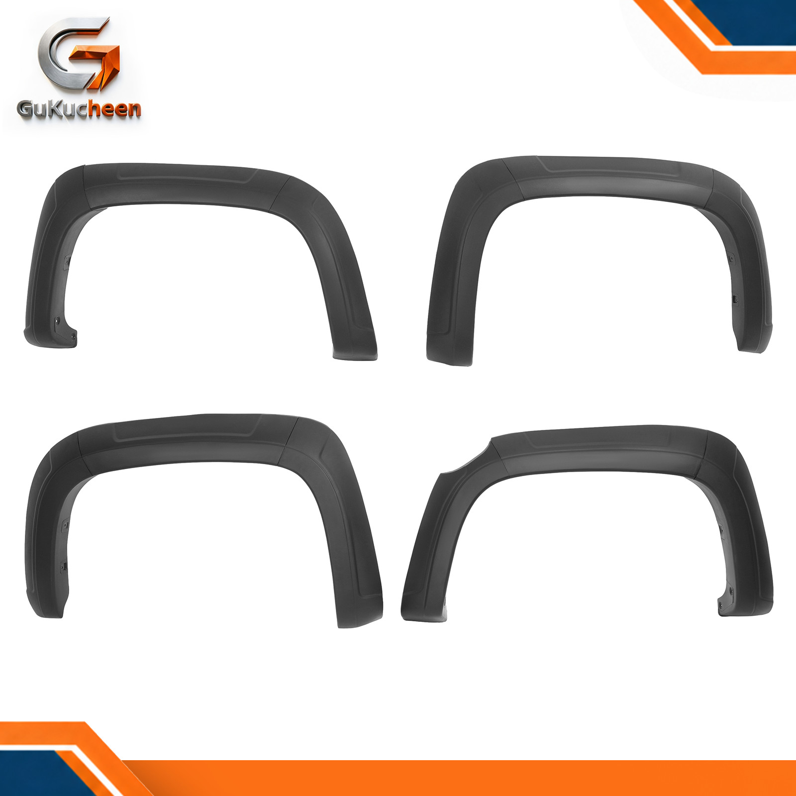 Fit 2015-21 Chevrolet Colorado 5.1′ Short Bed Fender Flares Textured PP Set of 4