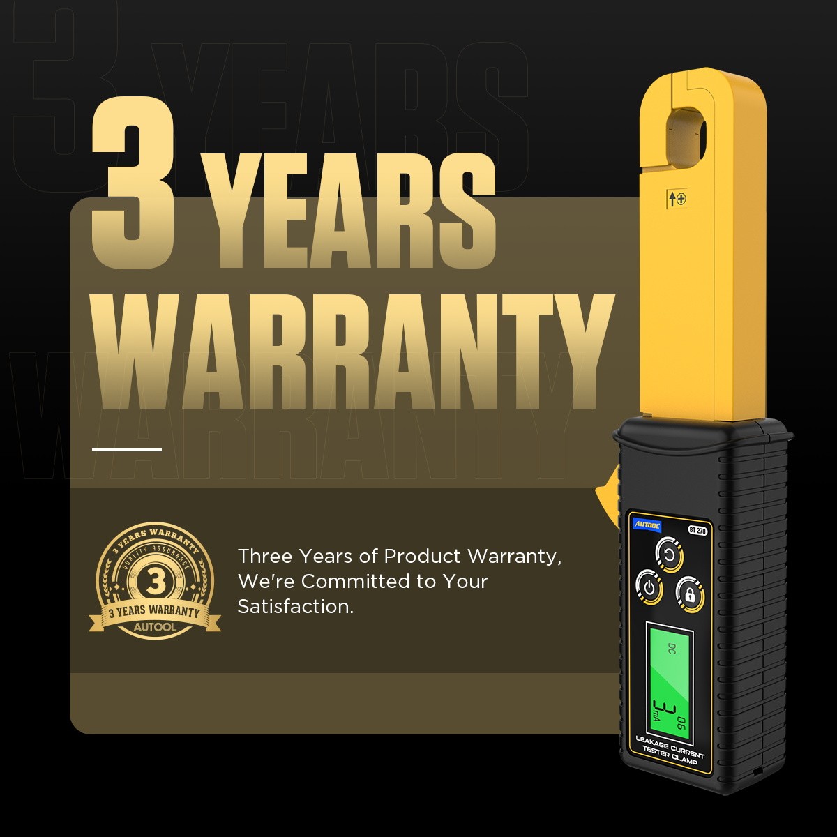 Digital Car Clamp Meter AC DC Current Leakage Tester Ammeter Auto Range Handheld