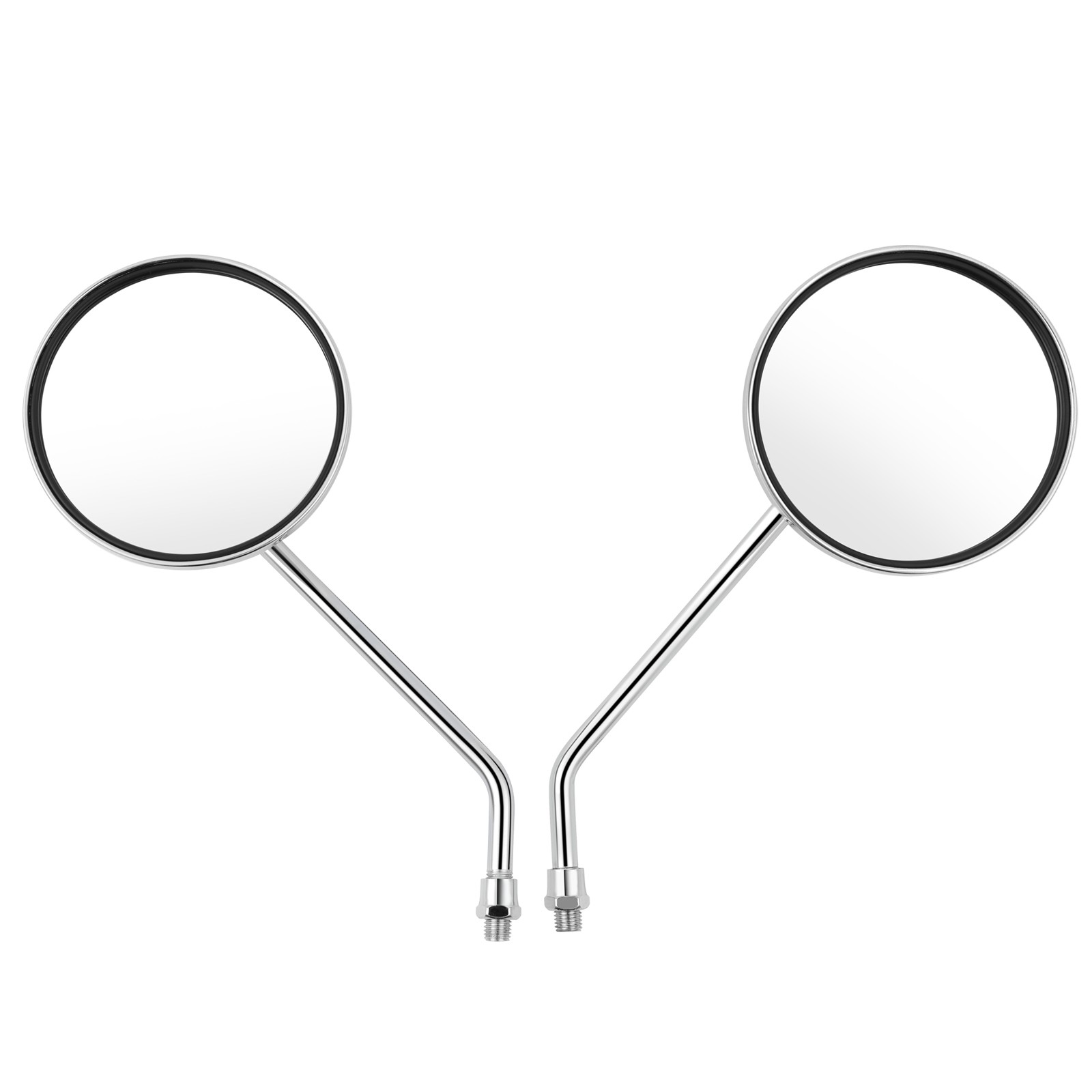 For Genuine Buddy 125cc Scooter Motorcycle Round Rearview Side Mirrors Chrome