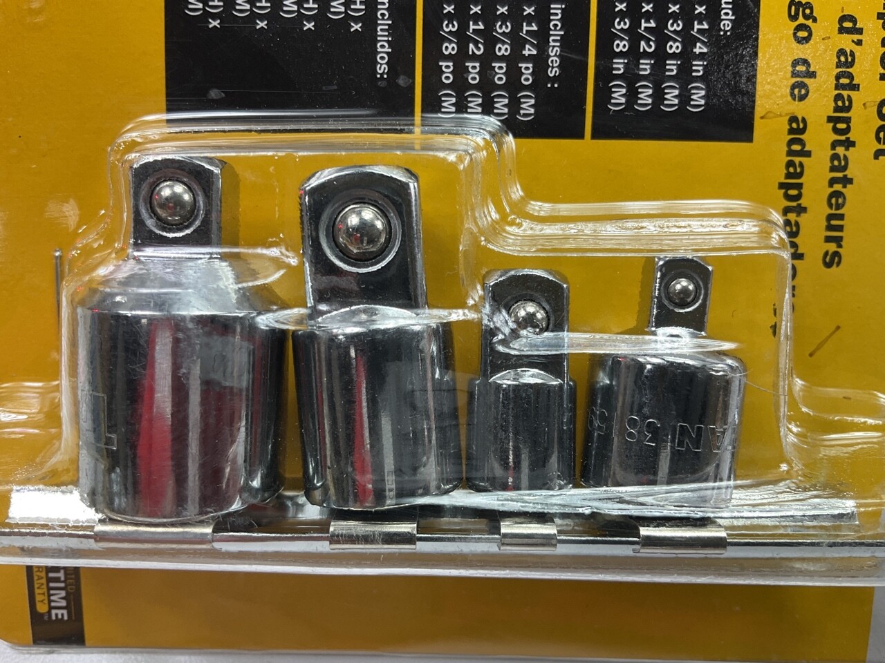 Titan 32973 Mixed Socket Adapter 4 Piece Set, 3/8 To 1/4, 1/2 To 3/8, 1/4 To 3/8