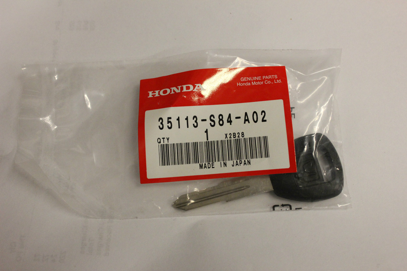 Brand New OEM Honda Transponder Key 35113-S84-A02