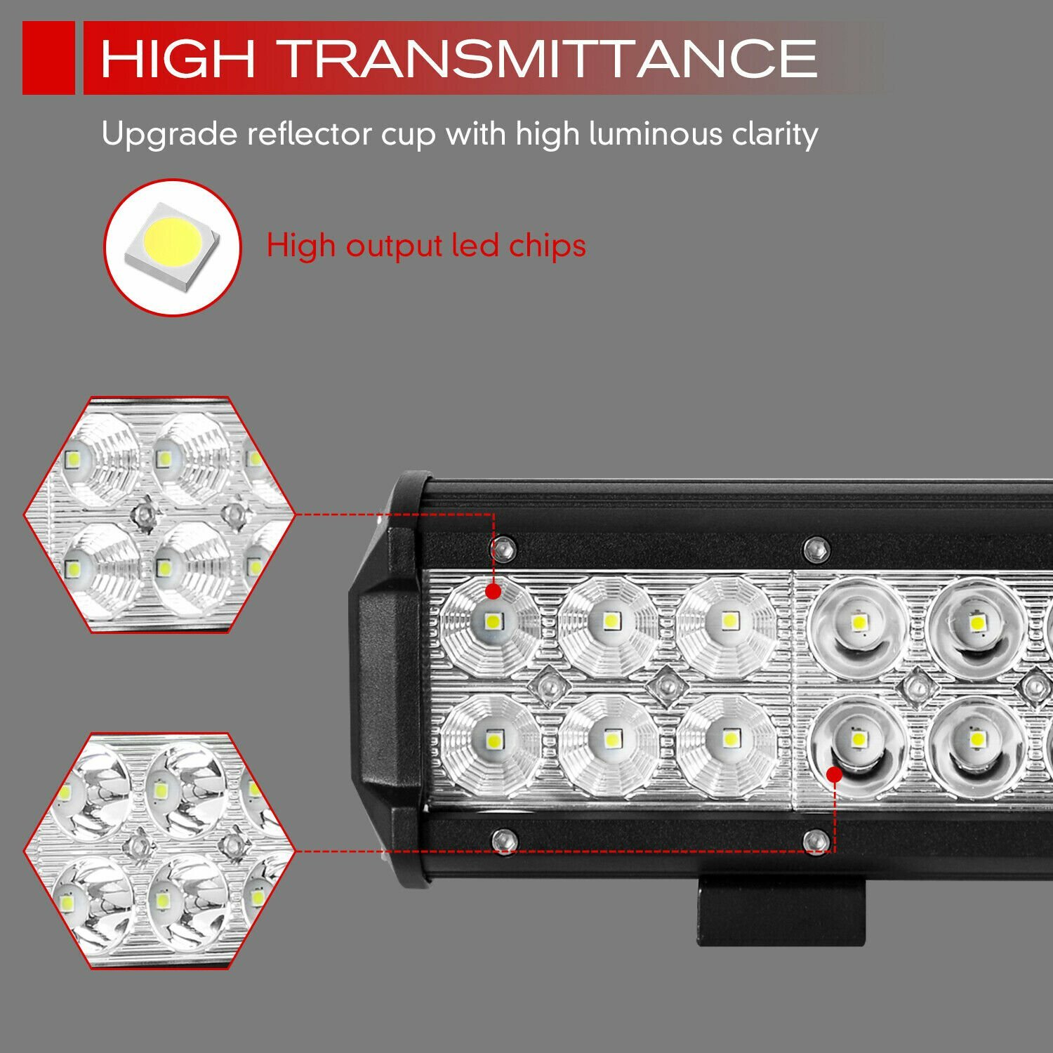 20″ LED Lower Bumper Straight Work Light Bar Spot Flood 22 inch For Ford F150