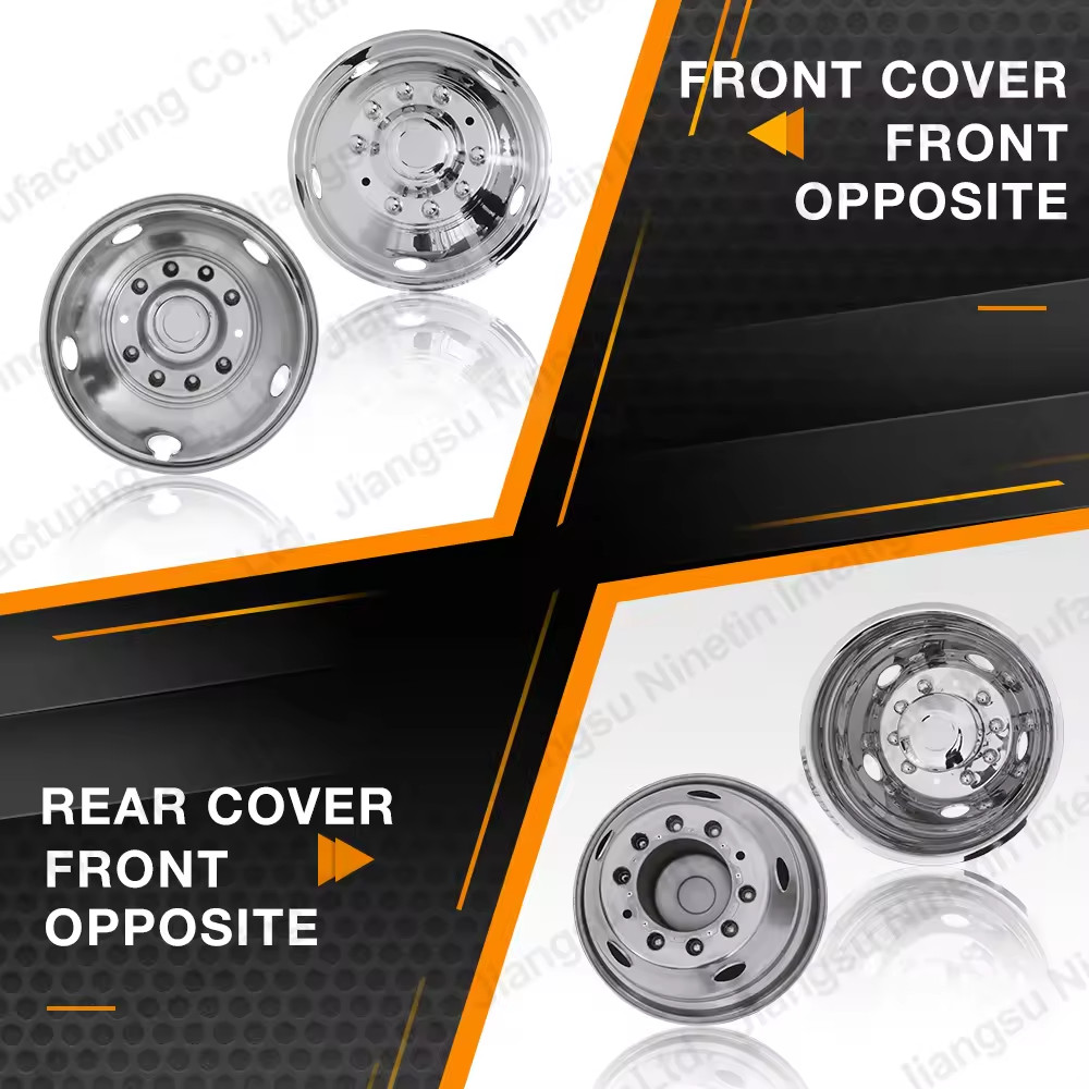 19.5″ 10 Lug Stainless Dual Wheel Simulator for 2005-2020 Ford F450 F550 Truck