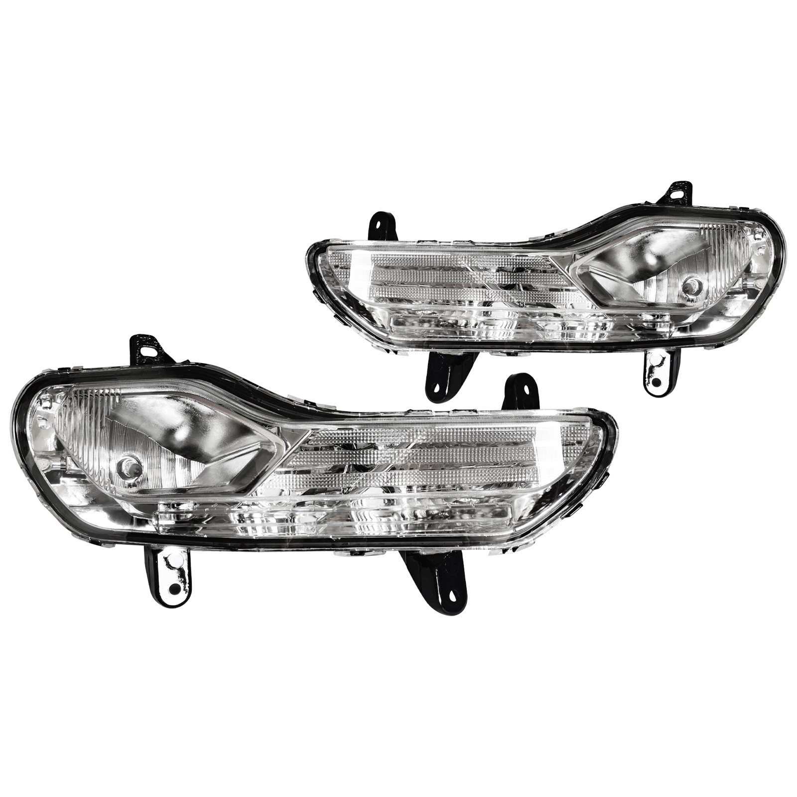 Left+Right Side Front Bumper Fog Light Assembly w/Bulb For 2013-2016 Ford Escape
