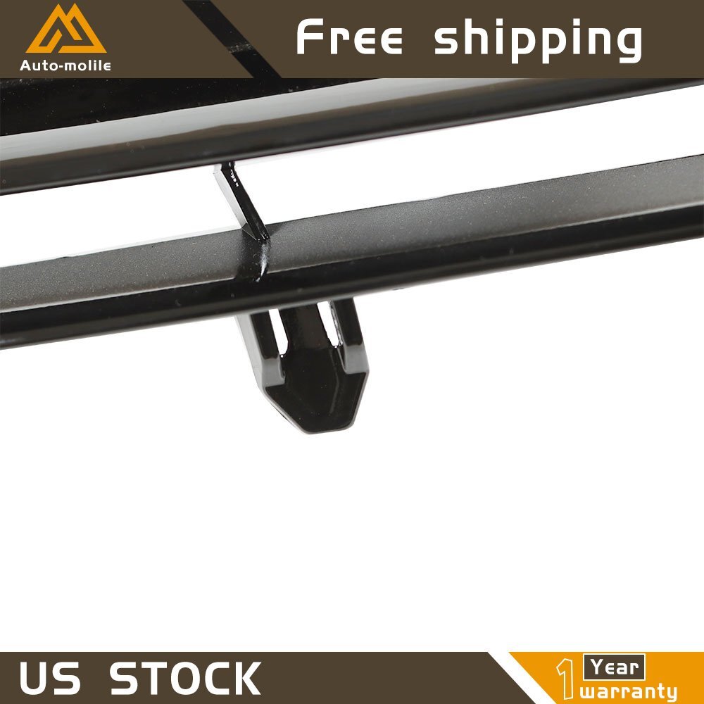 Front Upper Bumper Grille Glossy Black Grill For 2017-2019 Toyota Corolla LE XLE