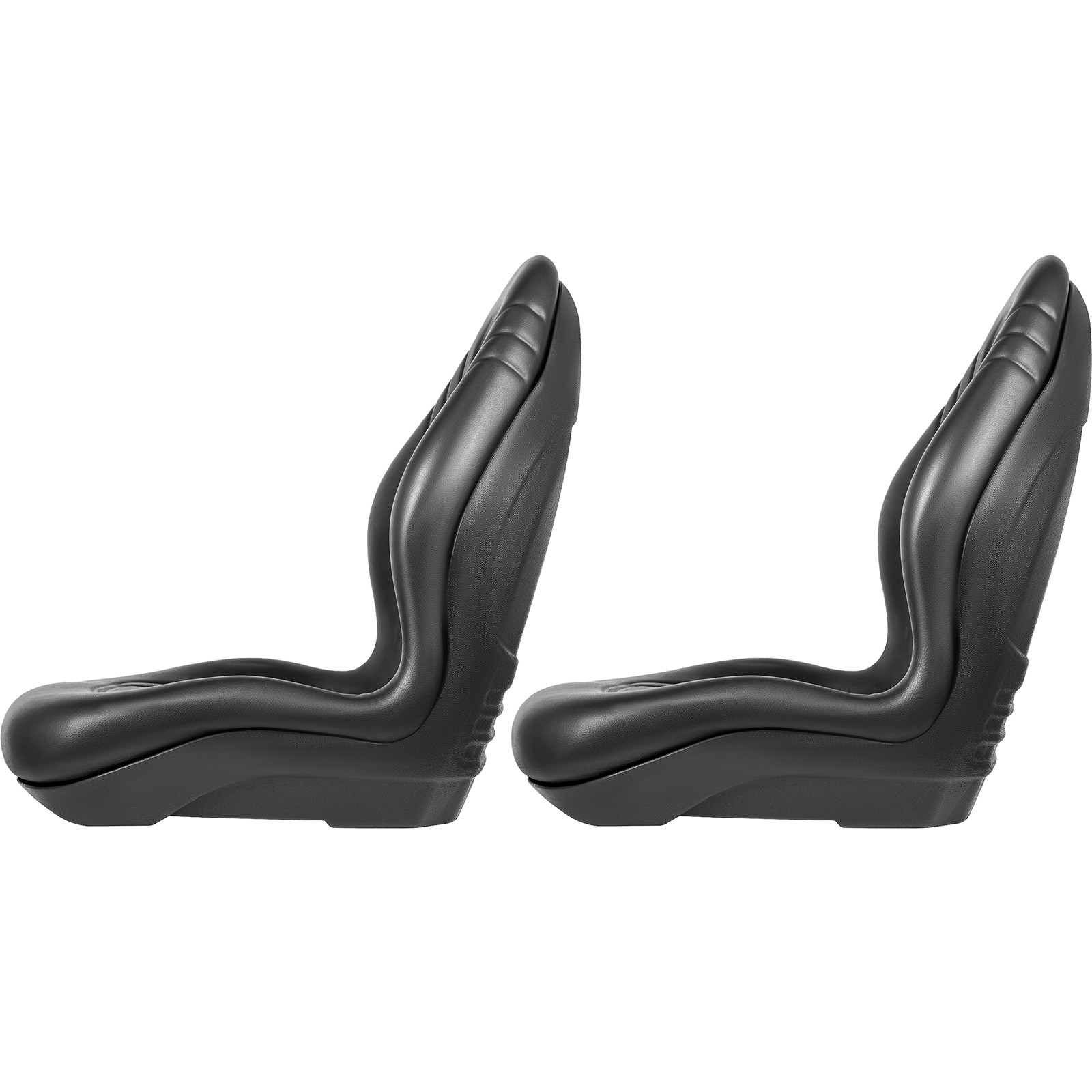VEVOR Tractor Seat High Back Mower Seat Black Vinyl Forklift Drain Hole Pair