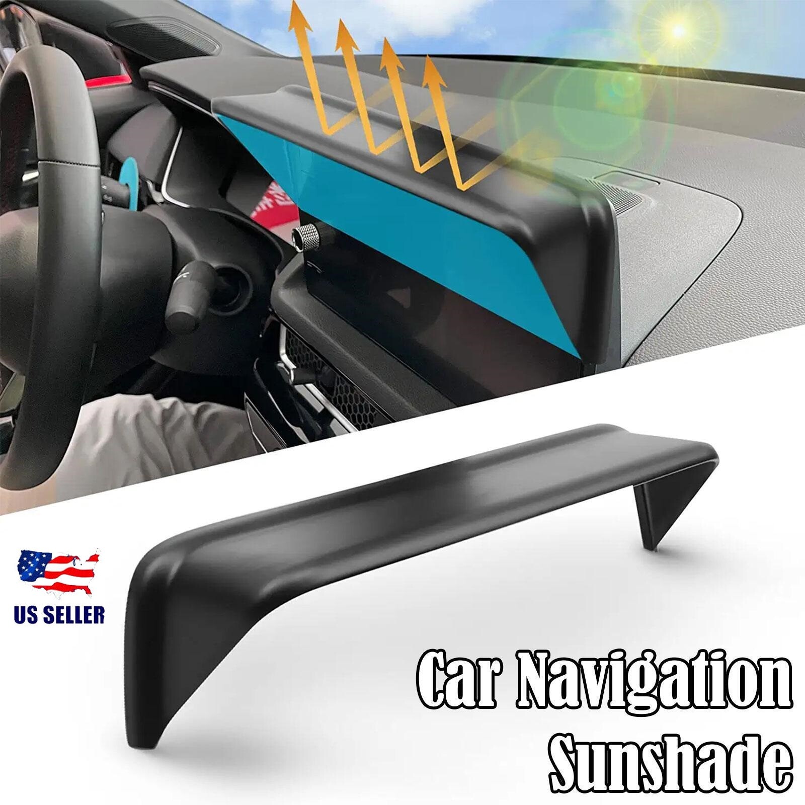 Black Car GPS Navigation Hood Visor Radio Sun-Shade,Anti-Glare Cover Accessories