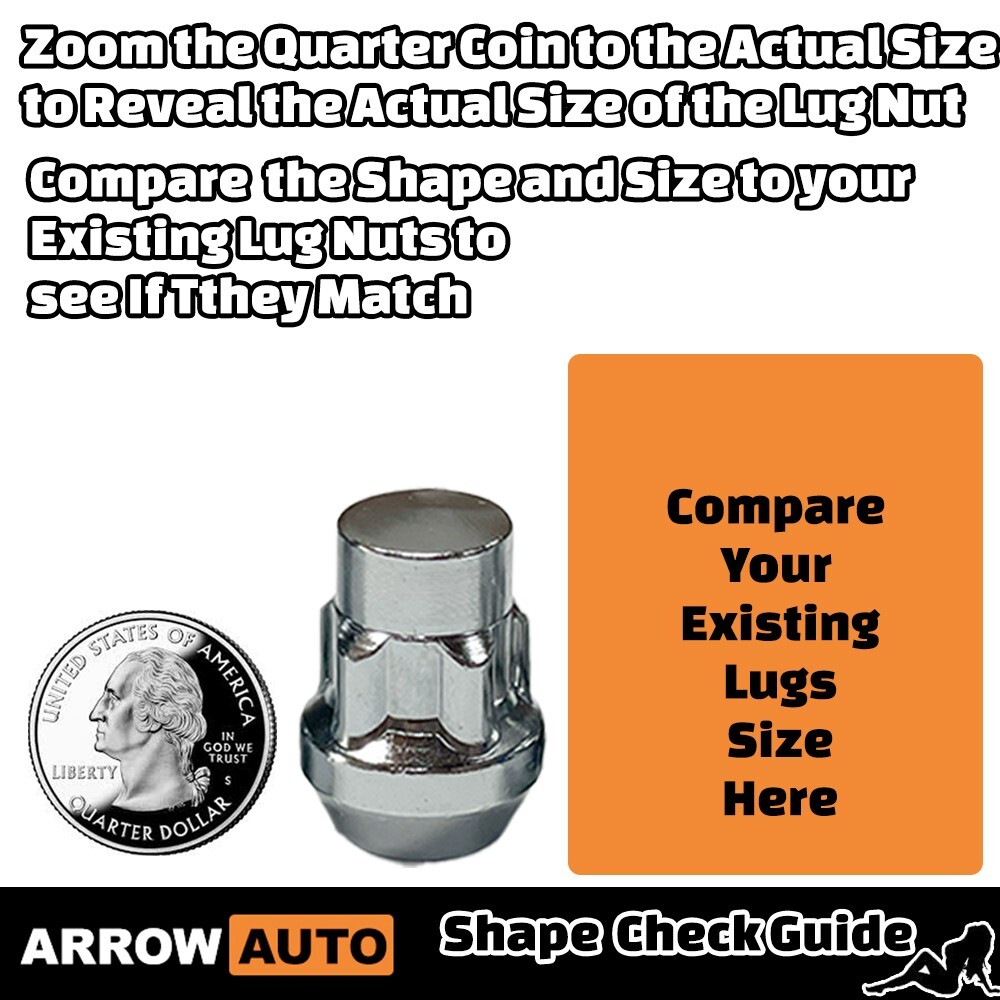 4x 1.25″ Chrome M12x1.25 Anti-Theft Wheel Lock Nut & Key Fit Infiniti/Nissan
