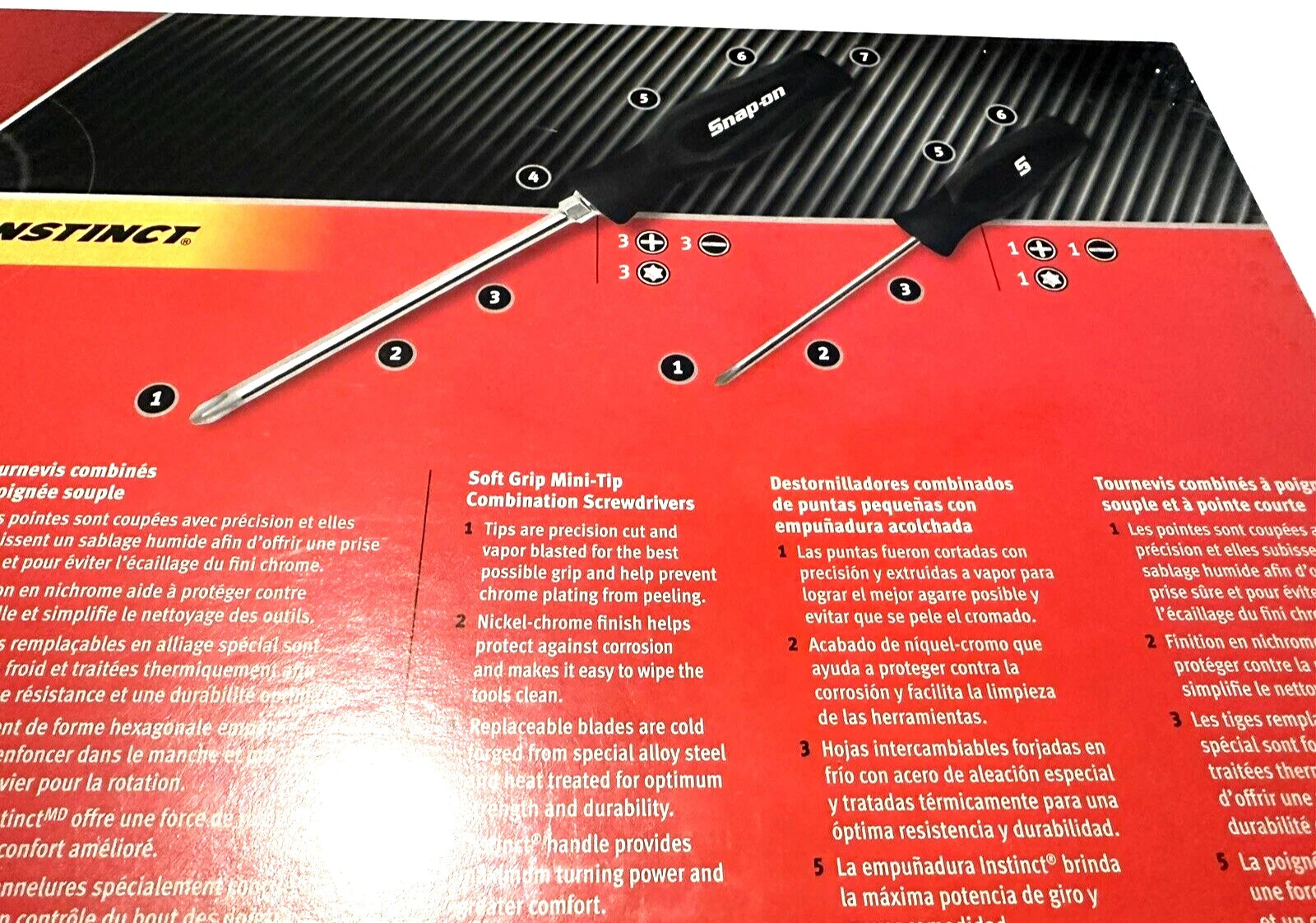 Snap-On BLACK 12 pc soft grip combination screwdriver set SGDXW120B NEW USA