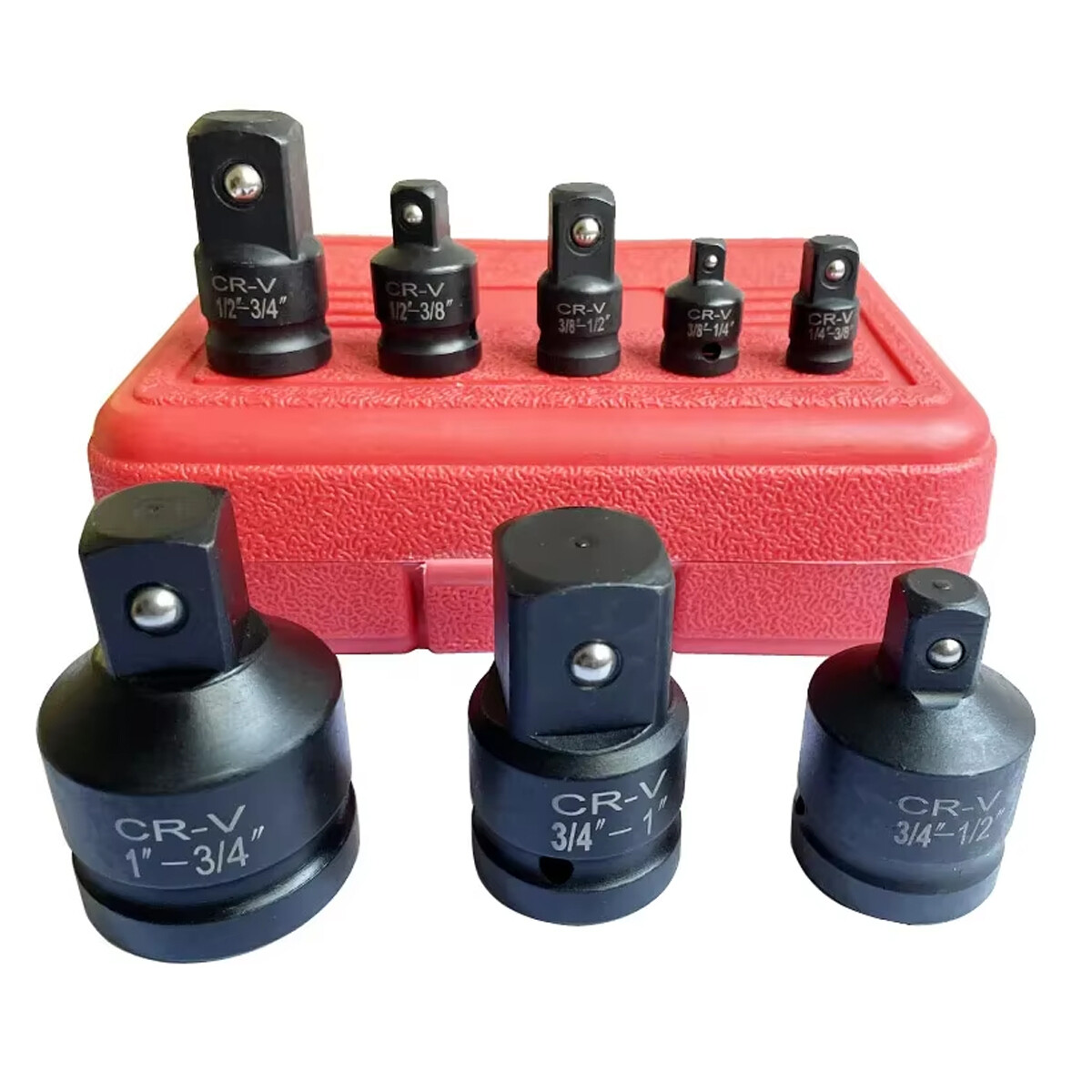 8PCS 3/8″ to 1/4″ 1/2 inch Drive Ratchet SOCKET ADAPTER REDUCER Air Impact Sets