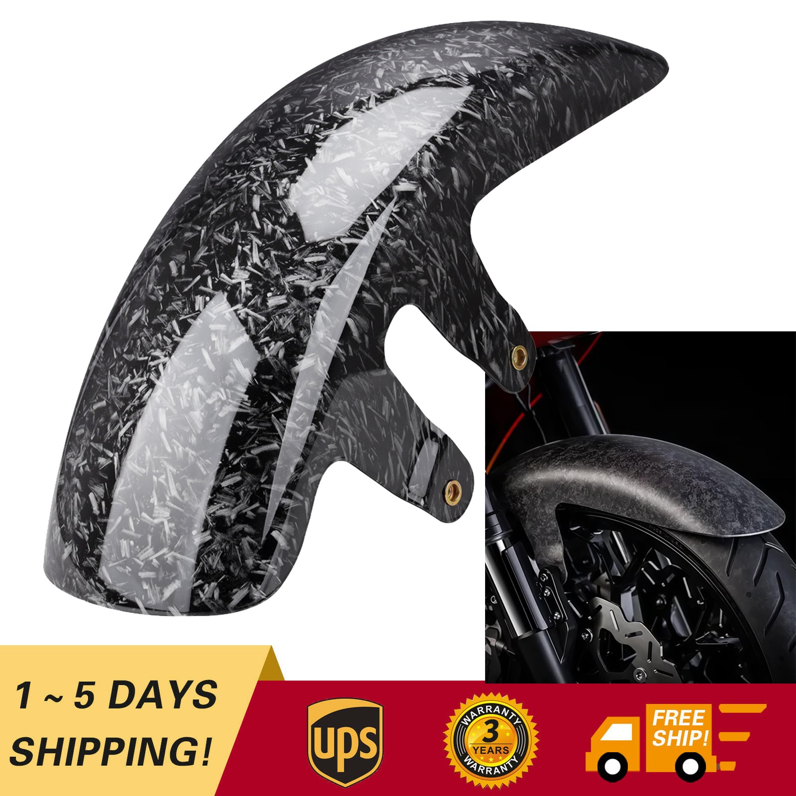 19″ Front Fender For Harley Touring CVO Street Road Glide FLTRXSE FLHXSE 2023-25
